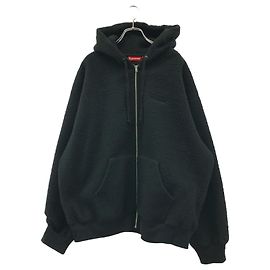 Supreme Baumwoll-Pullover-Hoodie Schwarz
