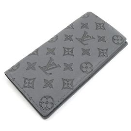 Cartera Larga Brazza Monogram Shadow de Louis Vuitton Gris