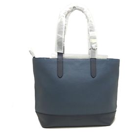 Coach Hamilton Pebble Leather Tote Bag Blue Other