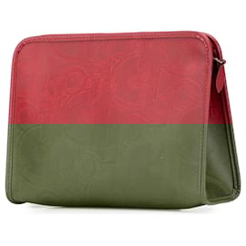 Dior-Dior Red Diorissimo Trotter Coated Canvas Clutch-Red