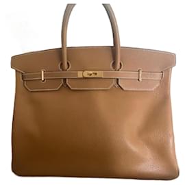 Bolsa de mão Hermès Birkin 40 em couro camel Camelo