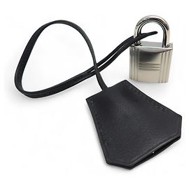 Hermès NEW ZIPPER WITH BELL HERMES BIRKIN HIGH WITH BLACK LEATHER STRAP LOCK Black