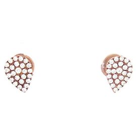 DJULA LARGE PEAR DROP EARRINGS IN 18K ROSE GOLD AND 0.34CTS DIAMONDS Golden