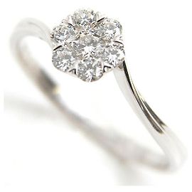 Autre Marque Chow Tai Seng Flower Diamant Ring aus Au750 Silber