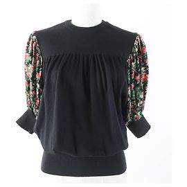 Louis Vuitton Seidenmischung Strickshirt Schwarz