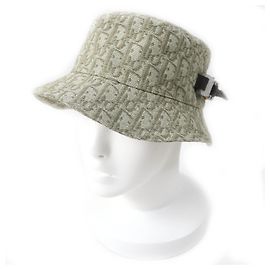 Dior Oblique jacquard cotton polyester bucket hat Beige Other