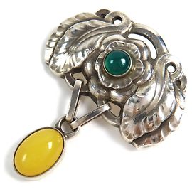 Autre Marque Broche Heritage Georg Jensen de Plata Plata