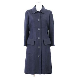 Autre Marque FOXEY NEW YORK COLLECTION 35638 Embroidery Coat Outerwear Blue Navy blue