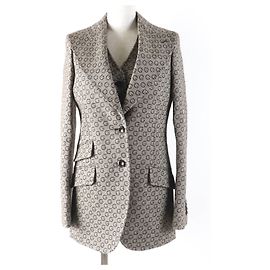 Gucci Logo Pattern Wool Rayon 2way Set Brown