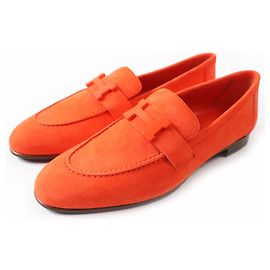 Hermès Mocassins Hermes Constance Chevre Veroa Orange
