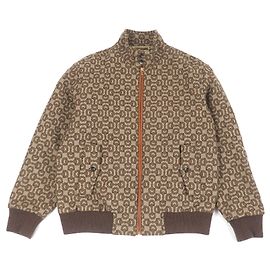 Giacca in lana jacquard Horsebit di Gucci Marrone