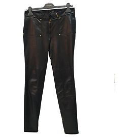 Tom Ford schwarze Lederleggings Größe 40 Schwarz