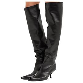The Row Bourgeoise Boots Black Leather Black