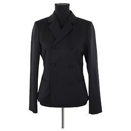 Rochas Schwarzer Wollblazer Schwarz