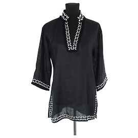 Tory Burch Black cotton tunic Black