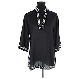 Tory Burch Tunika in cotone nera Nero