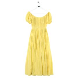 Tory Burch Vestido de algodão amarelo Amarelo