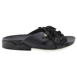Tory Burch Black leather mules Black