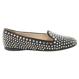 Prada Black leather ballet flats Black