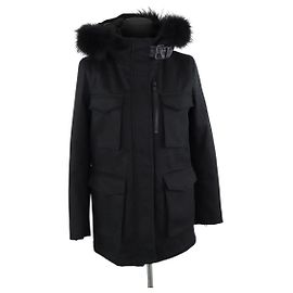 The Kooples Parka de algodón negra Negro