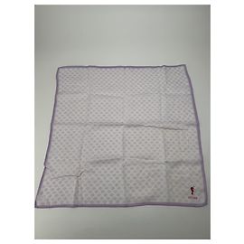 Céline Cachecol vintage Celine Paris monograma bege roxo Roxo