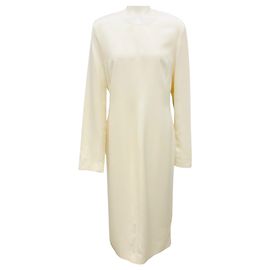 Totême Robe en satin de viscose écru Toteme Écru