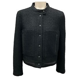 Proenza Schouler Black Tweed Suiting Alice Jacket Black