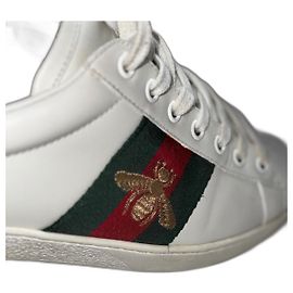 Baskets Ace Gucci brodées pour hommz Blanc