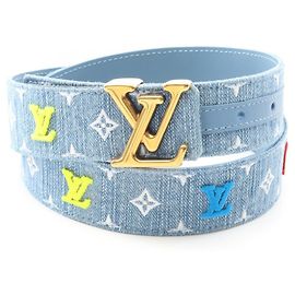 Cinturón Louis Vuitton Santur LV New Wave Azul Multicolor