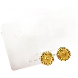 Orecchini logo Christian Dior D'oro