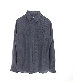 Fendi Zucca Calligraphy Silk Top Black Grey
