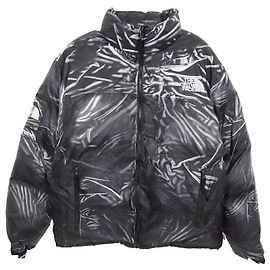 Supreme SUPREME × THE NORTH FACE Trompe Loeil Printed Nuptse Jacket Polyester Down Jacket Brown Grey