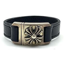 Bracciale in argento con croce Chrome Hearts Nero