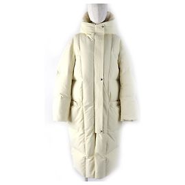 Jil Sander+ J40AF0125 Polyester Quilted Long Down Coat White Cream