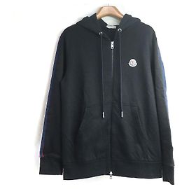 Moncler Baumwoll-Cardigan mit Reißverschluss Schwarz
