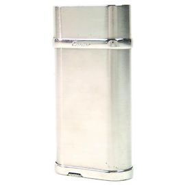 Isqueiro oval Godron da Cartier Prata