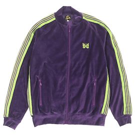 Autre Marque Needles R.C. Track Jacket Embroidered Velour Jacket Purple