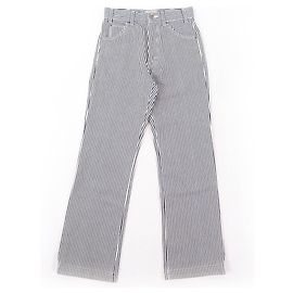 Céline Pantalones de mezclilla de algodón con rayas hickory Celine Azul