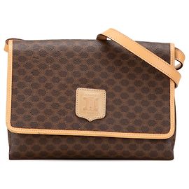 Céline Bandolera de lona recubierta Macadam marrón de Celine Castaño