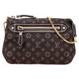Mini Pochette Accessoires Mini Lin Monogram Marron Louis Vuitton Marron Marron foncé
