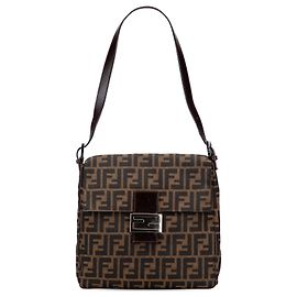 Fendi Brown Zucca Canvas Shoulder Bag Brown