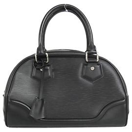 Louis Vuitton Epi Bowling Montaigne PM Handtasche Schwarz