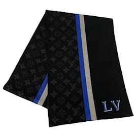 Louis Vuitton-Cachecol LV Varsity de lã Louis Vuitton-Preto