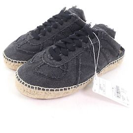 Maison Martin Margiela Espadrilles à lacets en denim Maison Margiela 22 S38WS0192 Noir