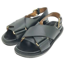Sandales en cuir Marni FBMS005201 Noir