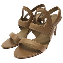Max Mara Leather Sandals Brown Bronze