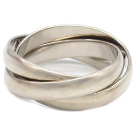 Cartier Trinity Ring K18WG Ringgröße 9 Silber