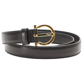 Gancini Ledergürtel von Salvatore Ferragamo Schwarz