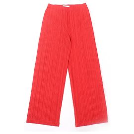 Issey Miyake PLEATS PLEASE PP03-JF423 Polyester Wide Pants Red
