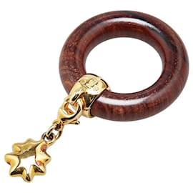 Anello per sciarpa Hermès Etoile Voyage in legno Marrone